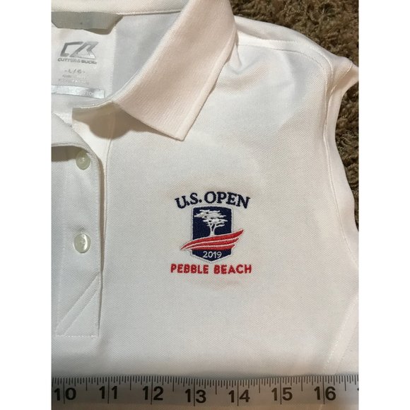 2019 Pebble Beach US Open Women's Cutter And Buck Golf Shirt Dry Tec Cotton Ladi - Picture 7 of 8